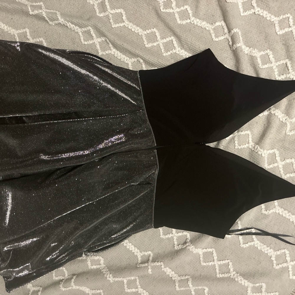Black and silver strapping dress Size 15